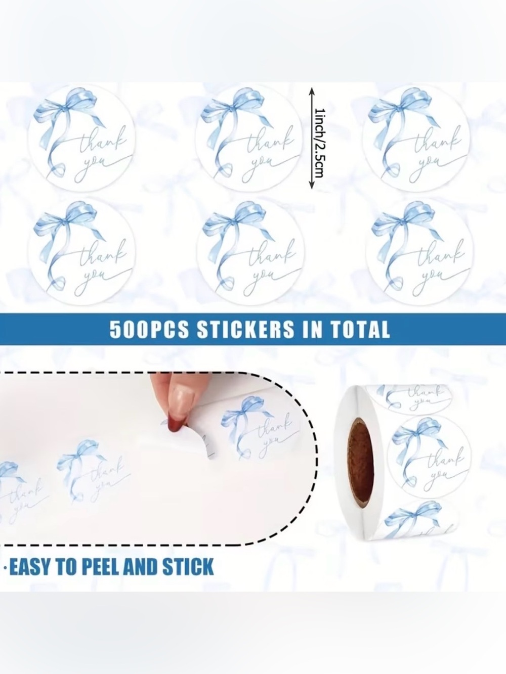 590pcs Shipping Bundle 30 Poly Mailers, 30 Clear Bags, 30 Cards & 500 Stickers - Picture 11 of 15